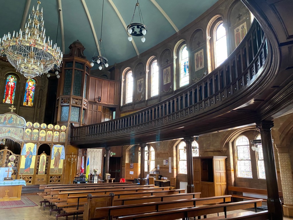 Interior of a chapel.