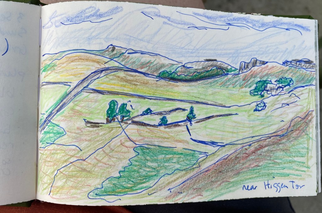 Sketch of hillside.